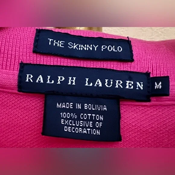 Ralph Lauren The Skinny Polo / Peony Pink / Size Medium - Picture 3 of 6